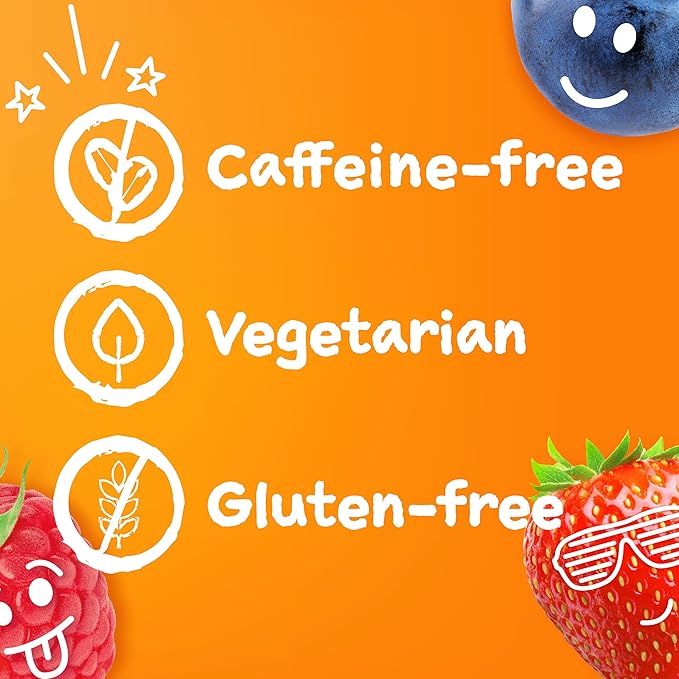 Emergen-C Kidz Daily Immune Support Dietary Supplements, Flavored Gummies with Vitamin C and B Vitamins for Immune Support, Berry Bash - 44 Count (Pack of 5)