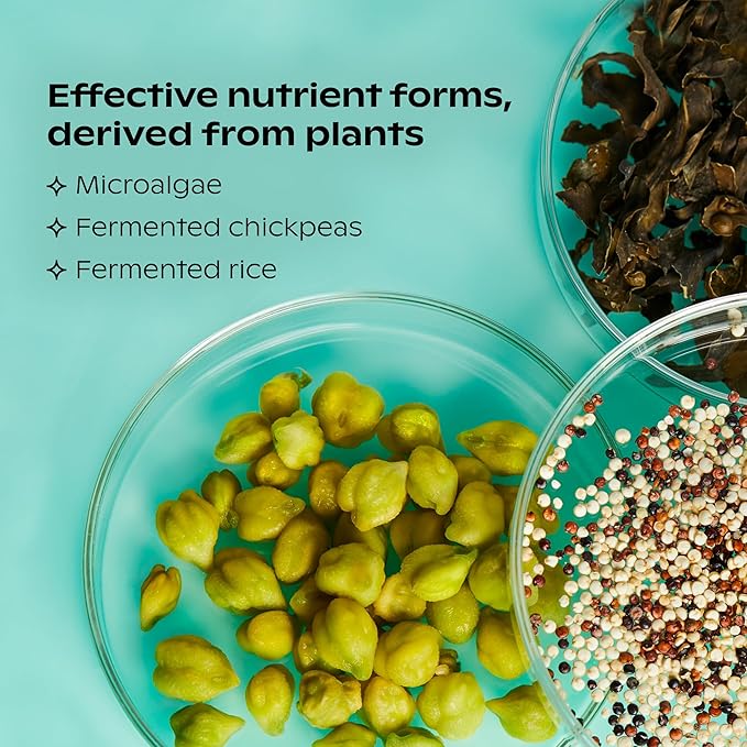 wholier -Plant-Based Vegan Multivitamin Omega 3 DHA + EPA, Vitamin D, Vitamin B12, Zinc, Vitamin K2, Iron, Iodine, Selenium. 60 Count (30-Day Supply) (Compostable Refill)