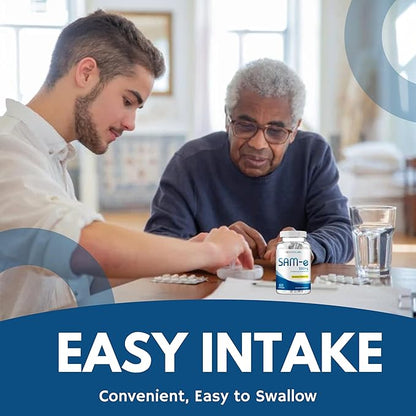 Sam e 500mg Methionine Supplement for Liver, Joint, Brain and Mood Support, High Absorption SAM-e (S Adenosyl Methionine), Vegan, Gluten Free,Non-GMO-USA Made, 60 Sam e Capsule (2 Pack)