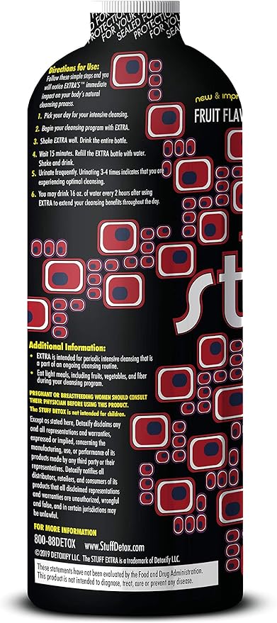 Detoxify The Stuff Extra– Fruit Flavor – 20 oz | Professionally Formulated Intense Herbal Cleanse | Enhances Your Body’s Natural Cleansing Processes