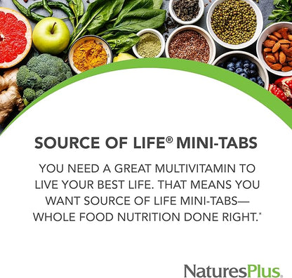 Natures Plus Source of Life - 360 Mini-Tabs, Pack of 2 - Multivitamin & Mineral Supplement - Supports Natural Energy & Overall Well-Being - Gluten Free, Vegetarian - 120 Total Servings
