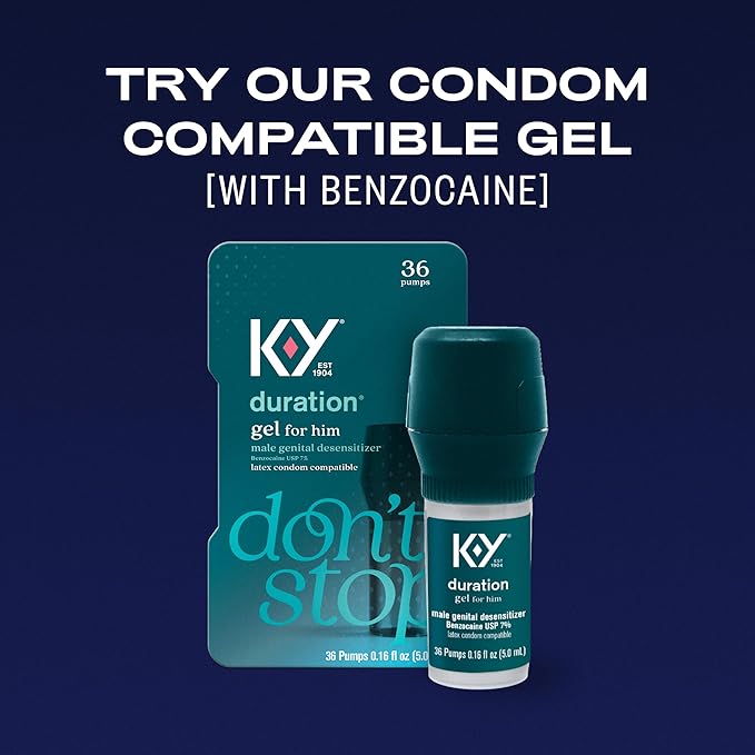 K-Y Duration Delay Spray, Numbing Climax Spray for Men & Lidocaine Desensitizing Spray, Climax Control, Sex Accessories for Adults Couples, Last Longer In Bed, 0.16 FL OZ (36 Sprays)