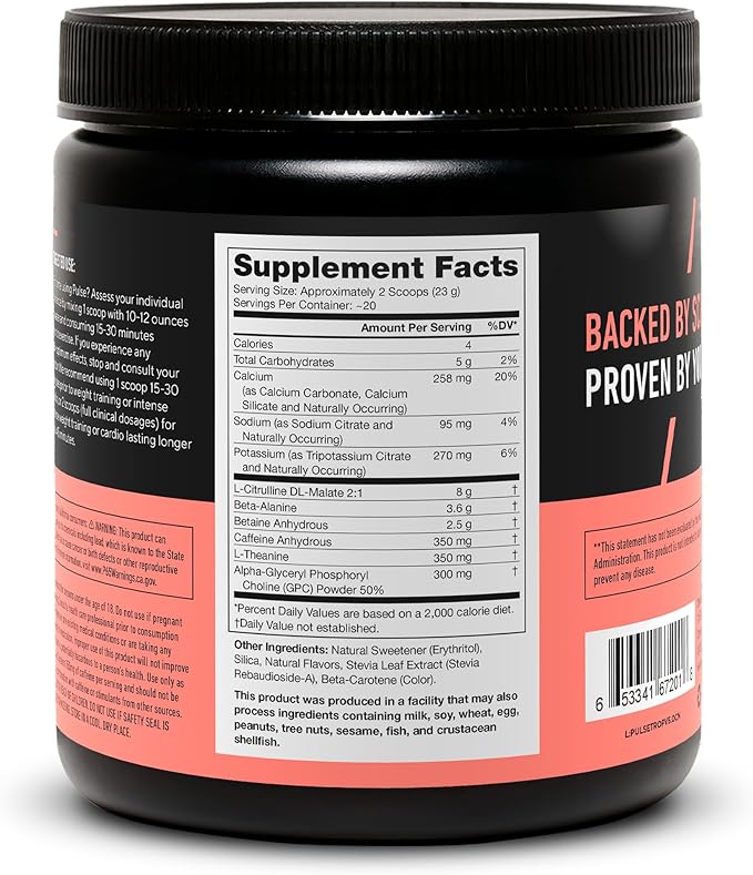 LEGION- All Natural Nitric Oxide Preworkout Drink to Boost Energy, Creatine Free, Naturally Sweetened, Beta Alanine, Citrulline, Alpha GPC (Tropical Punch)
