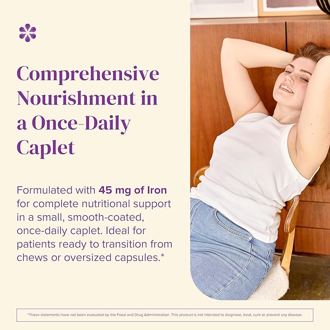 BariMelts Once Daily Bariatric Multivitamin with Iron - 60 Easy-Swallow Caplets (2-Month Supply) - Multivitamin for Women, Multimineral Complex, Supports Nutrition After Bariatric Surgery