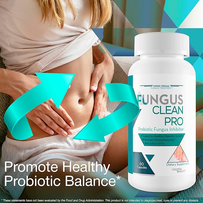 Fungus Clean Pro - Probiotic Fungus Inhibitor - Fight off fungus from the inside out with this powerful fungus defense probiotic - By Fungis Toenail Fungus Treatment - Protect your body from fungus
