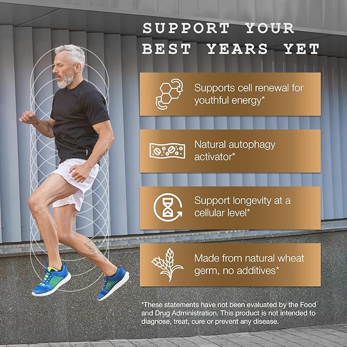 OMRE Spermidine Supplement (10mg of Non-Synthetic Spermidine) - 3rd-Party Tested 1000mg Wheat Germ Extract Standardized to No Less Than 1% Spermidine - 10mg of Natural Spermidine per Serving