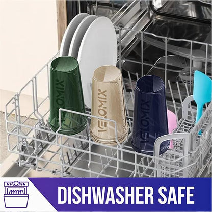 -4 PACK- 28 oz Shaker Cups for Protein Shakes - 4x Wire Whisk | BPA-Free & Dishwasher Safe | Leak Proof Protein Shaker Bottles for Protein Mixes | Large Blender Shaker Bottle Pack(Forest Edge)