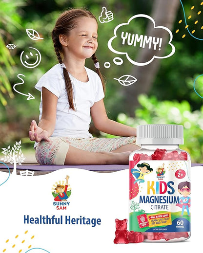 Magnesium Gummies for Kids & Adults - 100mg - Calm Magnesium Chews - Magnesium Citrate Chewable Supplement for Mood & Muscle Support
