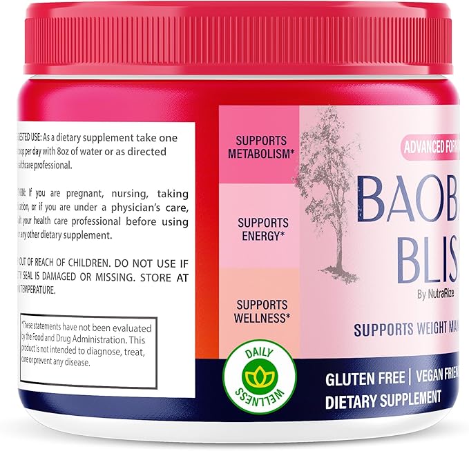 Baobab Bliss Powder, The Secret Native African Coffee, Baobab Bliss Detox to Support Fitness & Healthy Lifestyle, All Natural Fiber Supplement, BaobabBliss Organic Review (30 Servings)