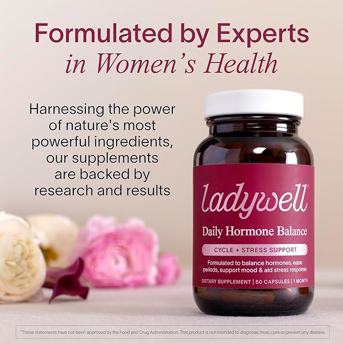 Daily Hormone Balance Capsules - Targeted Women's Health Supplement - Adaptogens, Vitamins, Functional Mushrooms, Amino Acids - Science-Backed, Plant-Based, Naturally-Effective - 60 Capsules