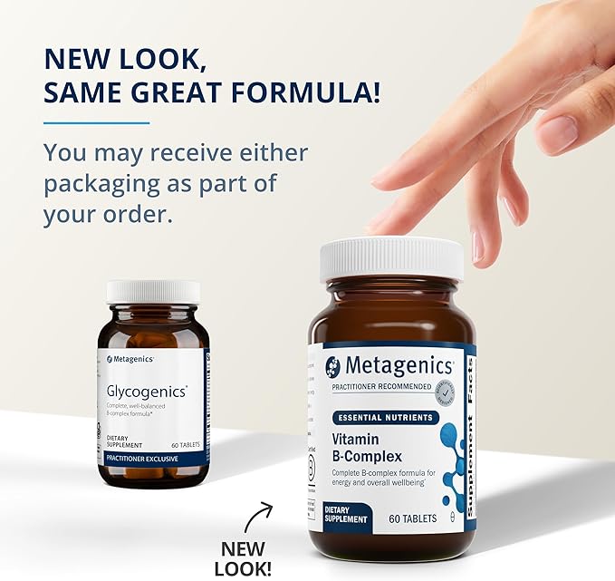 Metagenics B Vitamin Complex - Energy Support & Healthy Stress Response* - with Vitamin B6 & B12 - Vegetarian & Gluten-Free - 60 Tablets