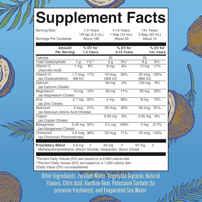 MaryRuth Organics Liquid Nighttime Multimineral Sleep Supplement | Sugar Free | Calm Magnesium Citrate | NO Melatonin | Calcium Magnesium Zinc | Available in 4 Flavors | Gluten Free | 15 Servings