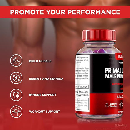 Primal Ultimate Gummies, Official PrimalUltimate Performance Supplement, The Key to Regain Confidence, Premium Gummy, Official Prime Ultimate Reviews (60 Gummies)