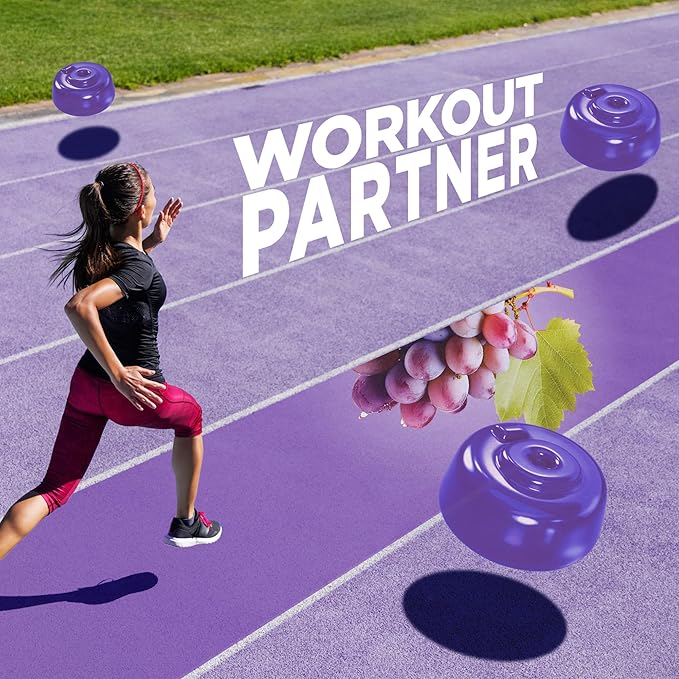 ōku Conscious Energy Gummy Snacks – Natural Caffeine from Green Tea & Yerba Mate, Vegan, Clean Ingredients, Gluten-Free, Focused Energy, Antioxidants & Fiber, Grape Pack of 12