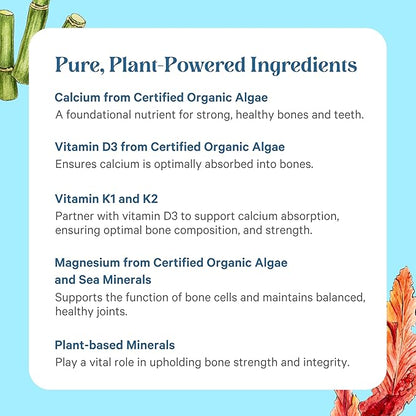 PURE SYNERGY Bone Renewal | Bioavailable Calcium with Cofactors | Natural, Vegan Bone Health Supplement with Vitamin D3, K2, Magnesium, & Boron | for Bone Strength & Mobility (150 Capsules)