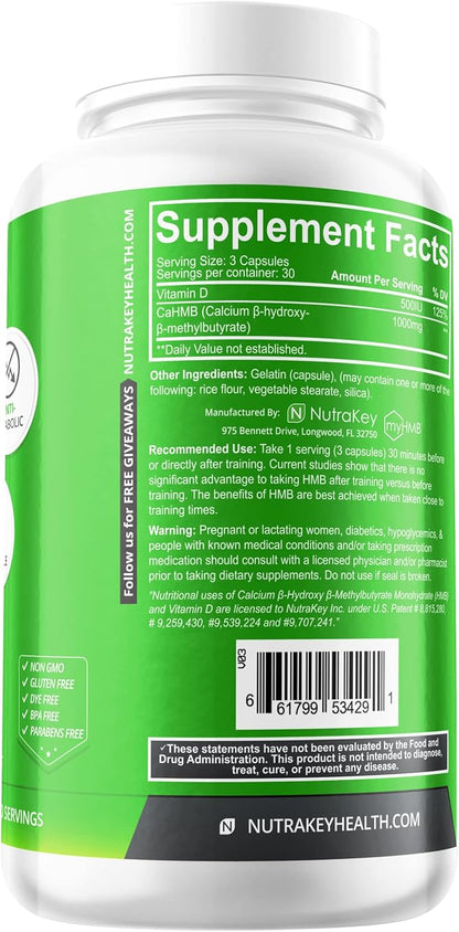 NutraKey HMB Capsules, 90 Count