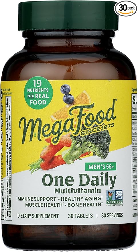 MEGAFOOD Men's 55+ One Daily Multivitamin, 30 CT
