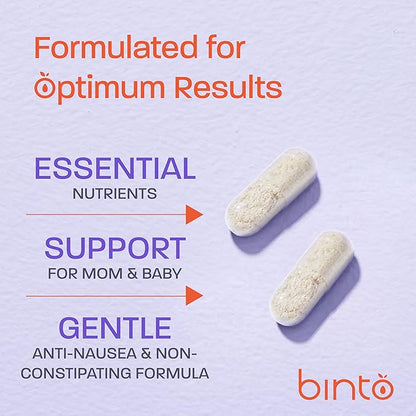 Bloom Comprehensive Prenatal Supplements to Support Healthy Mama & Baby | 1 Month Supply | Multivitamin with Iron, and Methylated Folate | Non GMO, Gluten Free, Vegetarian, No Preservatives