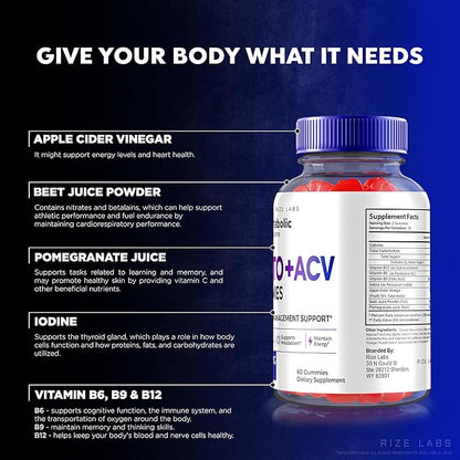 Metabolic Solutions Keto ACV Gummies, Metabolic Solutions Keto+ACV Gummies for Advanced Weight Loss, Apple Cider Vinegar, Official MetabolicSolutions Keto Plus ACV Reviews (60 Gummies)