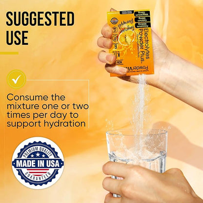 Electrolytes Powder Plus, Keto, Tangerine Pineapple, Sugar Free, 1000mg Potassium, 120mg Calcium, 120mg Magnesium, Non-GMO, Zero Calories, 30 Hydration Packets