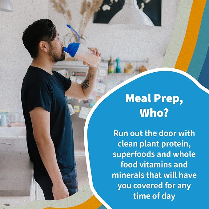 Garden of Life Meal Replacement Shakes, Vegan Protein Powder, Raw Organic Protein Powder, Vanilla Protein Powder with Plant Based Pea Protein, Sprouts, Greens, Probiotics, Dairy Free 14 Servings