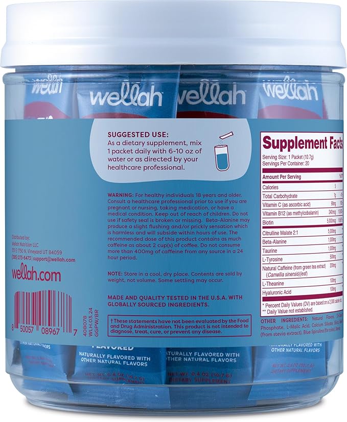 Get-Going Blue Raspberry Flavored Pre-Workout Stickpacks (20 Servings)