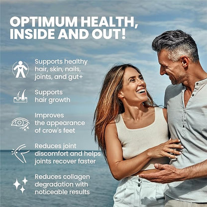 Multi Collagen Protein Peptides Supplement Capsules - 1800mg Collagen Complex Types I, II, III, V, X - Joint Support, Healthy Hair, Skin, Nails, Beauty Vitamins, 100% Natural, Non-GMO 180ct (2)