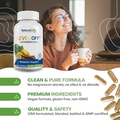 Level Off - Spike Curb Supplement 120 Capsules 60 Servings Vegan, Non-GMO, Gluten Free