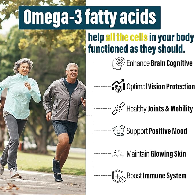 Vegan Omega 3 Gummies 1000mg w/MethylFolate, Vitamin B12, Plant Based DHA 460mg & EPA 230mg for Brain, Joint, Eye & Immunity, Sugar Free Fish Oil Omega 3 Supplements Alternative for Adults, 120 Cts