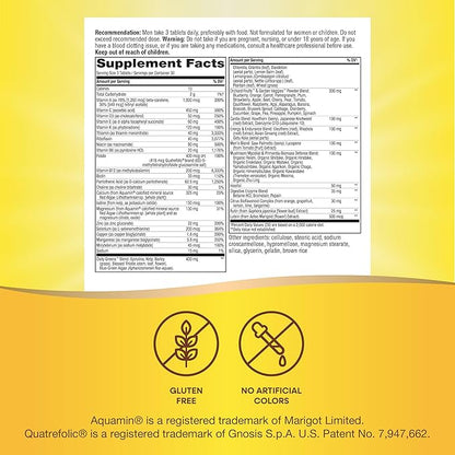 Nature’s Way Alive! Men’s Max3 Potency Multivitamin, Supports Energy Metabolism*, Heart & Muscle Function*, with Methylated B12 and Folate, Gluten-Free, 90 Tablets (Packaging May Vary)