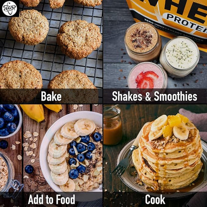 Whey Protein Powder - Unflavored, Unsweetened, Keto - 5lb - Low Carb, Low Calorie, No Soy, Made in USA