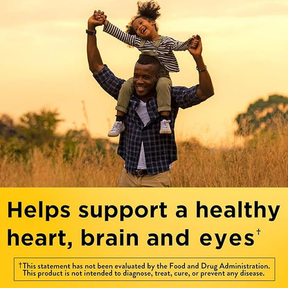 Nature Made Burp Less Ultra Omega 3 Fish Oil 1400 mg, Fish Oil Supplements, Omega 3 Supplement for Healthy Heart, Brain and Eyes Support, One Per Day, 45 Softgels