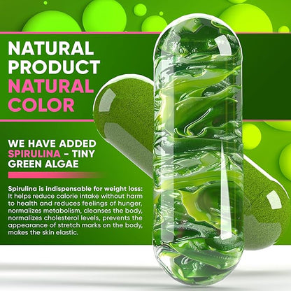 Bioteque Lab Weight Loss Diet Capsules, Natural Appetite Suppressant, Fat Burner for Women and Men with Apple Cider, Green Coffee Bean Extract, Cinnamon, Cayenne Pepper Metabolism Booster