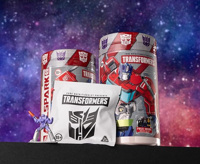 Core Nutritionals | Transformers Allspark Hydration BCAA/EAA Nutritional Supplement Formula (Free Prize Inside - Bumblebee) - for Adults Ages 18+ (30 Servings, Sour Lemon Candy)