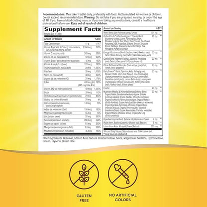 Nature's Way Alive! Men's Daily Ultra Multivitamin, Promotes Healthy Heart & Muscle Function*, with B-Vitamins Including Methylated B12, Gluten Free, 150 Tablets (Packaging May Vary)