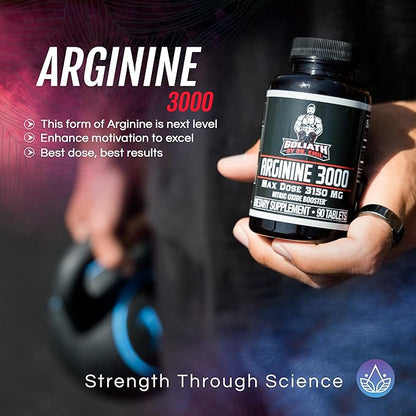 Dr. Emil - L Arginine (3150mg) Highest Capsule Dose - Nitric Oxide Supplement for Vascularity, Endurance and Heart Health (AAKG and HCL) - 90 Tablets