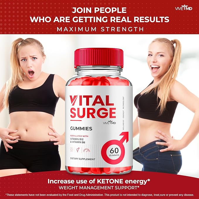 Vital Surge ACV Gummies, Vital Surge Advanced 1000MG Apple Cider Vinegar Gummys, VitalSurge - Maximum Strength, Keto + ACV and Vitamin B12, VitalSurge ACV Keto All Natural Formula Reviews (3 Pack)
