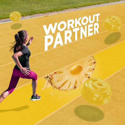 ōku Conscious Energy Gummy Snacks – Natural Caffeine from Green Tea & Yerba Mate, Vegan, Clean Ingredients, Gluten-Free, Focused Energy, Antioxidants & Fiber, Pineapple Pack of 12