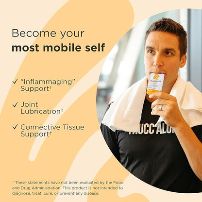 Healthycell Joint Health & Mobility - Glucosamine Chondroitin Joint Support Supplement with Curcumin and Hyaluronic Acid for Joint Comfort, Flexibility, Relief - Maximum Absorption - 30 Gel Packs