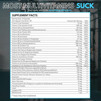 Multivitamin, Ancestral Daily Complete Vitamin for Men, 32 Vitamins & Minerals Including Vitamin A, B, C, D, Zinc, Magnesium, Paleo & Keto Friendly
