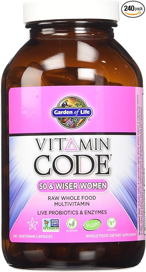 Garden of Life Vitamin Code Raw 50 and Wiser Women's Multivitamin[2 packs of 240 each]