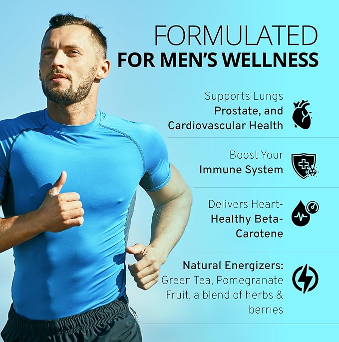 Stellar Labs Men's Low FODMAP Vegan Daily Multivitamin, No Iron | Easy On Sensitive Stomachs, Easy to Swallow Vitamins | Immune Support, Antioxidant Energy Blend, Male Support | IBS Friendly Capsules
