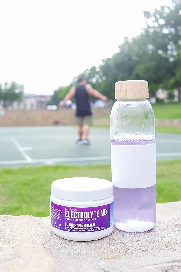 Dr. Price Electrolytes Powder No Sugar - Electrolyte Mix - Hydration Drink - Keto Electrolytes - Fasting Electrolytes - Water Enhancer, Non-GMO, Sports Drink - 90 Servings - Blueberry-Pomegranate