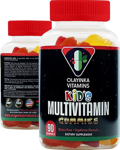 Multivitamin for Kids – High Potency Children's Immune Support with Vitamin C, Vitamin A, Vitamin E, Choline, Zinc & More – Vegetarian Vitamin Gummies for Kids, 90 Count