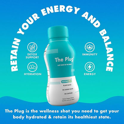 The Plug Liver Cleanse Detox & Repair Drink - Electrolyte Drink & Dehydration Relief - Last Shot of The Night - Before Sleep After Heavy Night - Morning Relief Drink - Liver Support (2 Pack)