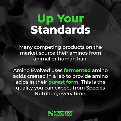 Species Nutrition Amino Evolved EAA & BCAA Powder, Fermented Amino Acids, Branched Chain Amino Acid Muscle Recovery & Endurance, Pre & Post Workout Supplement (Strawberry Watermelon, 30 Servings)