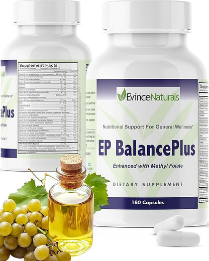 Multivitamin for Adults - EP BalancePlus Multivitamin for Men & Women - Packed with Vitamins and Minerals, Methyl Folate & Amino Acids - Nutritional Support for General Wellness, 180 Capsules