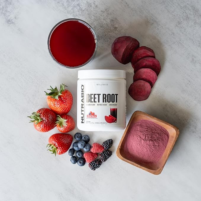 NutraBio Organic Beet Root Powder Superfood with Nitrates and Antioxidants - Super Beets- Supports Performance, Circulation, Blood Flow, and Overall Health - Non-GMO, Vegetarian, 30 Servings