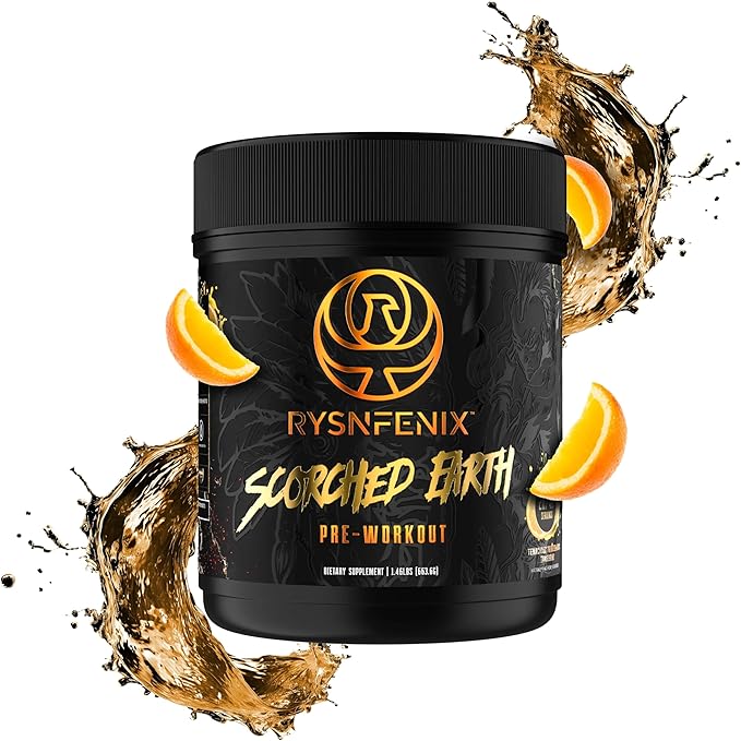 Scorched Earth Pre Workout Powder - Energy & Focus with Dual-Source Caffeine, Nootropics | Pumps from Citrulline, Beta Alanine, Nitrosigine®, GlycerPump™ (Tangerine)
