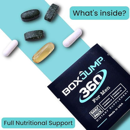 Daily Multivitamin for Men, Packed with All Essential Daily Men's Vitamins & Minerals, 30+ Vitamins for Men in Each Serving - Vitamin A, D, C, E, B1, B2, B6, B12-30-Day Vitamin Pack for Men